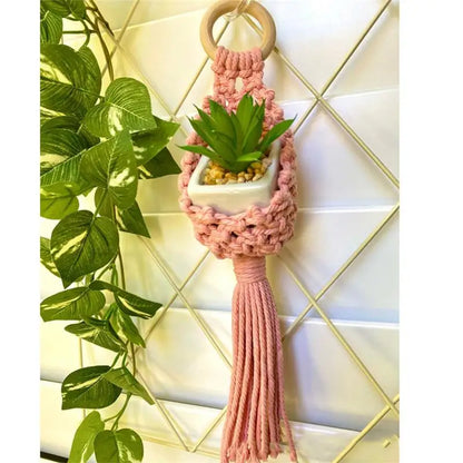 Colourful Macrame Wall Hanging Air Plant Holde