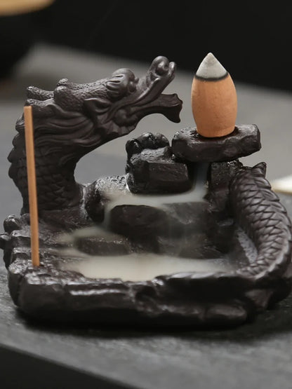 Dragon Incense Burner Smoke Backflow