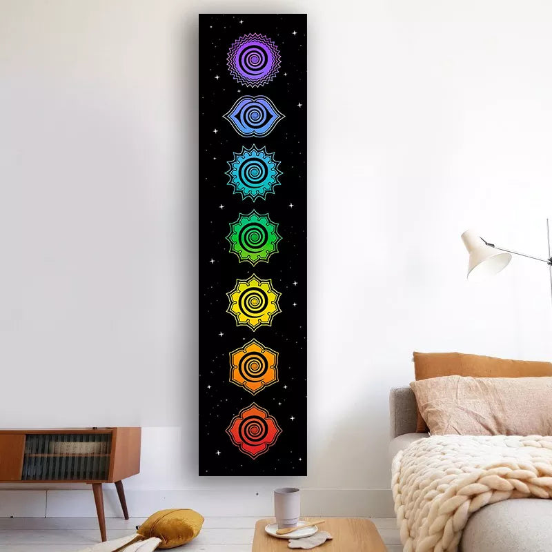 Rainbow Chakras Tapestry Buddhism Yoga Cosmic Energy Centers