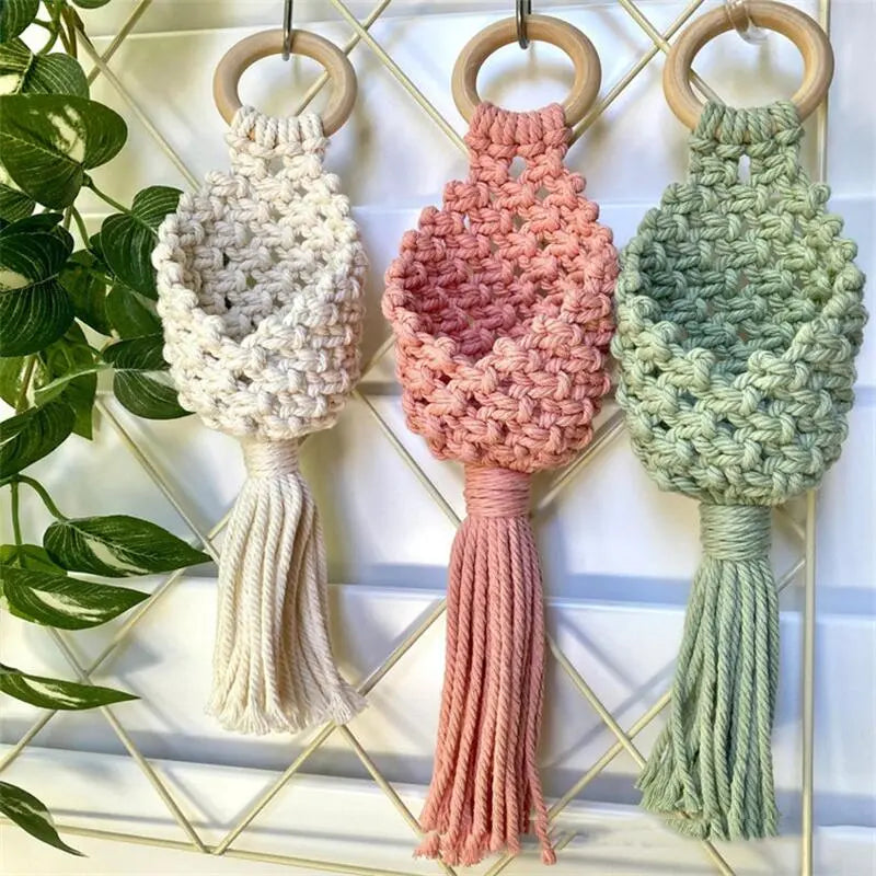 Colourful Macrame Wall Hanging Air Plant Holde