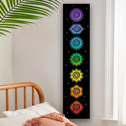 Rainbow Chakras Tapestry Buddhism Yoga Cosmic Energy Centers