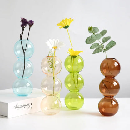 Nordic Glass Vase Home Decor Living Room Decoration