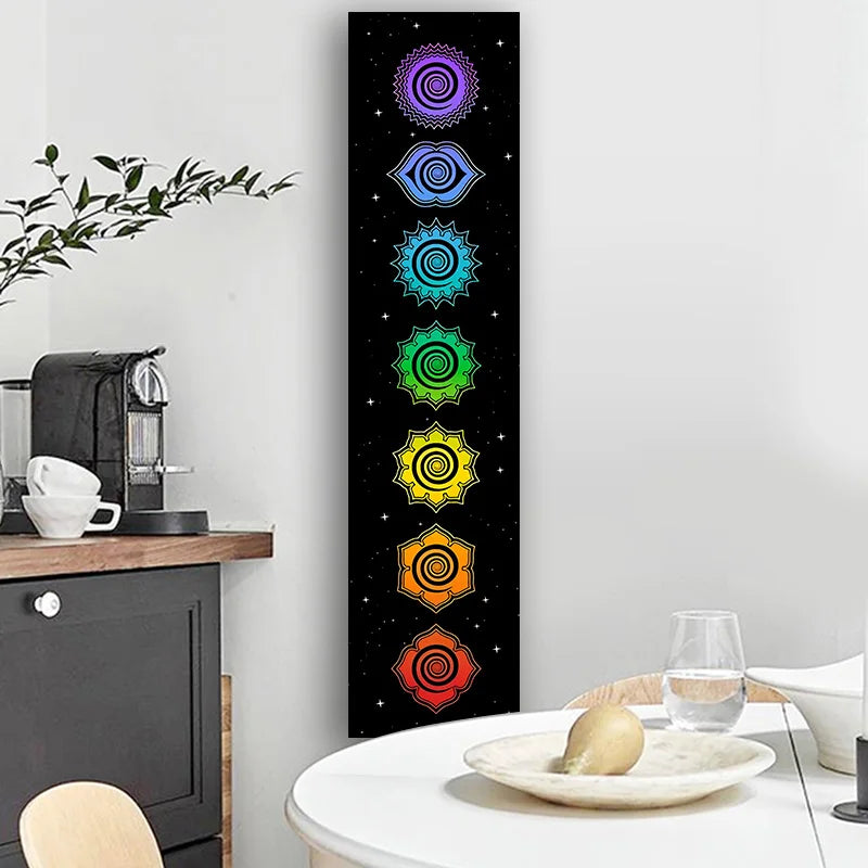 Rainbow Chakras Tapestry Buddhism Yoga Cosmic Energy Centers