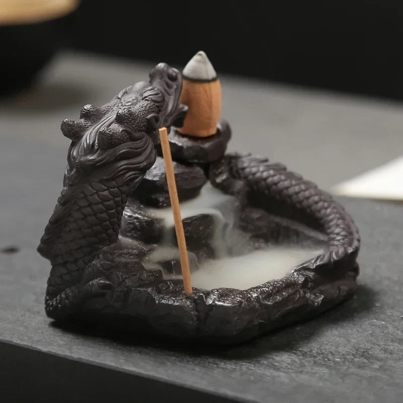 Dragon Incense Burner Smoke Backflow